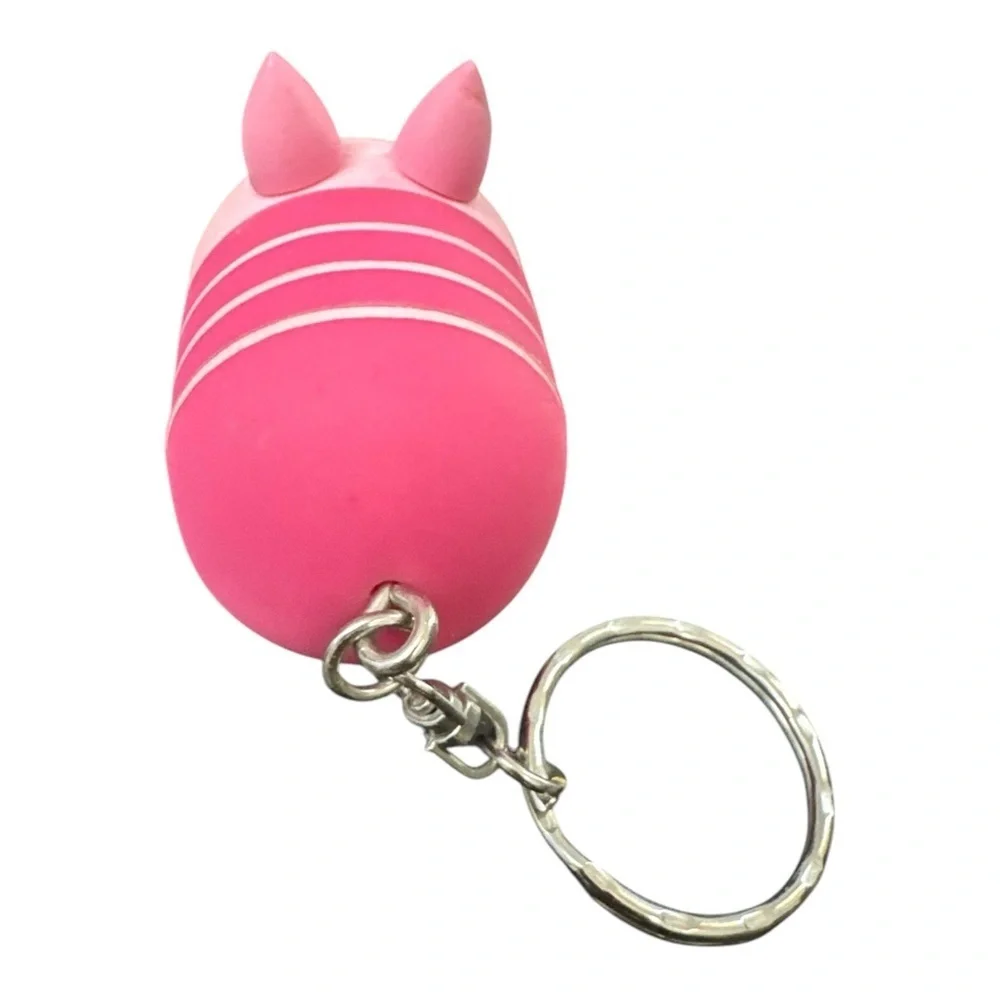 Pink and Brown Piglet key chain